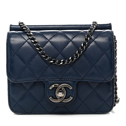 Chanel Lambskin Quilted Mini Crossing Times Flap Blue 8 of 10