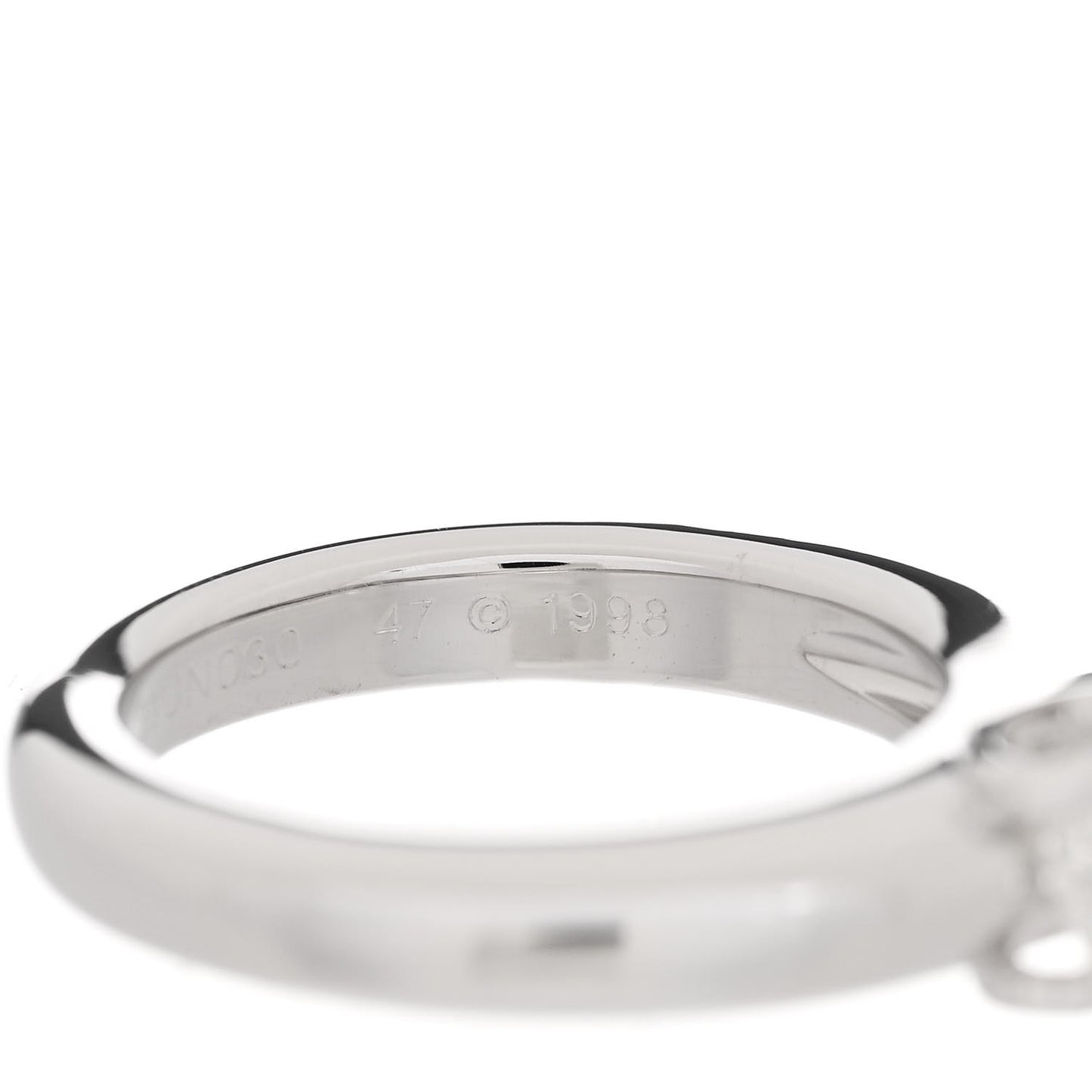 18K White Gold Diamond .33ct Louis Cartier Engagement Ring 47 4
