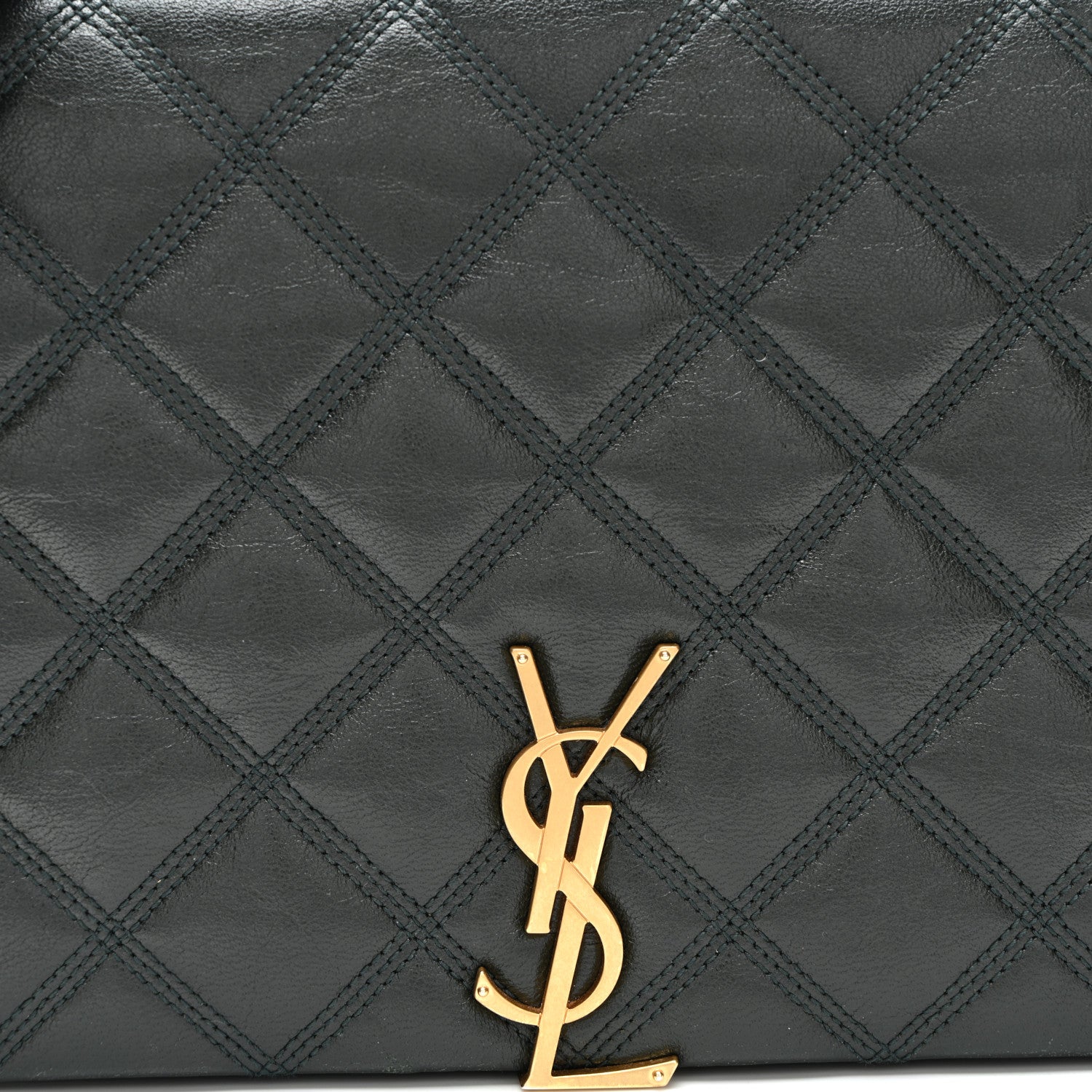 Saint Laurent Lambskin Quilted Mini Becky Chain Bag Vert Fonce 19 of 21