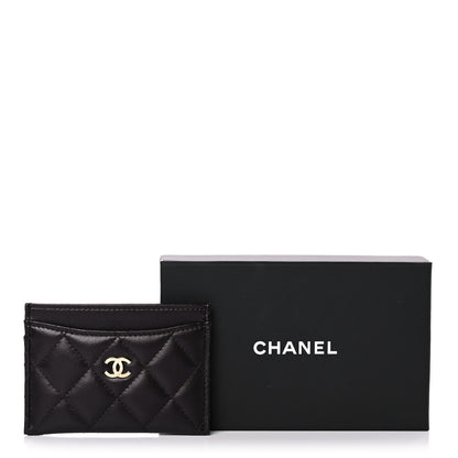 Chanel Lambskin Quilted Card Holder Brown 9 of 9