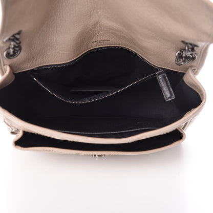 Saint Laurent Crinkled Calfskin Matelasse Monogram Medium Niki Chain Satchel Light Natural 5 of 10