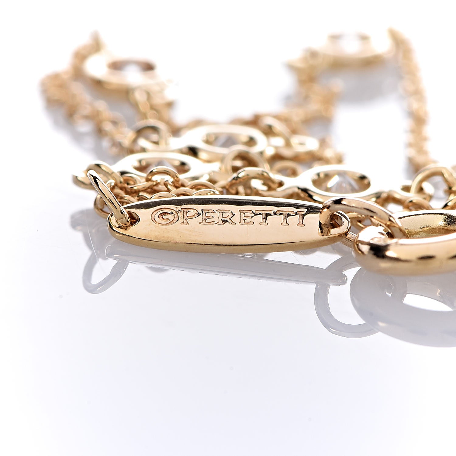 Tiffany 18K Yellow Gold Diamond .30ctw Elsa Peretti Diamonds by the Yard Station Bracelet 6 of 7