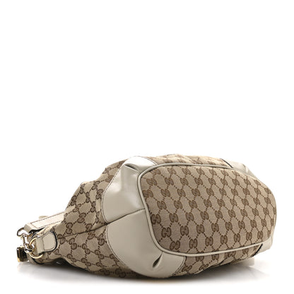Gucci Monogram Margaux Calfskin Medium Sukey Top Handle Bag Beige Ebony Mystic White 4 of 11
