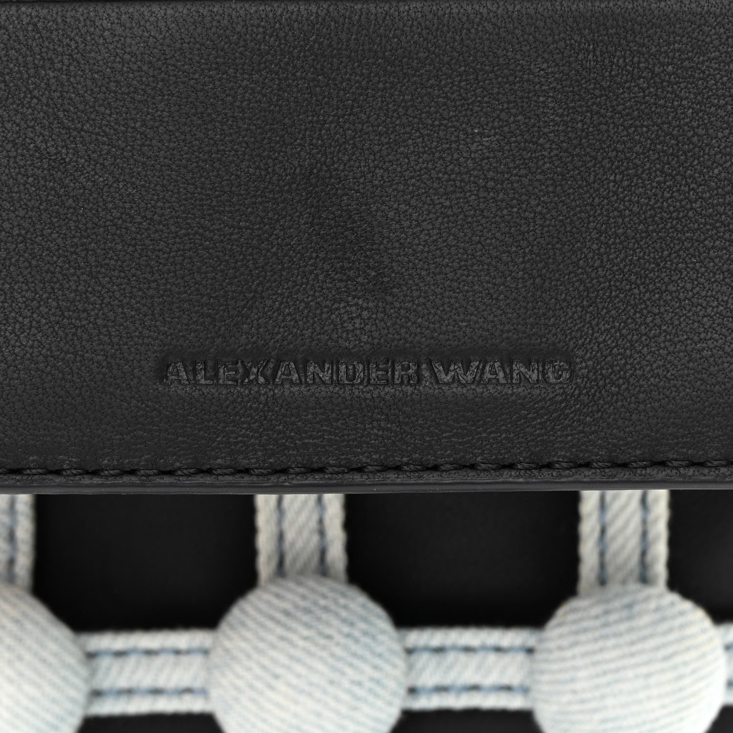 Alexander Wang Nappa Denim Dome Studded Mini Roxy Bucket Bag Black 7 of 17