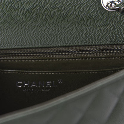 Chanel Caviar Quilted Mini Rectangular Flap Dark Green 8 of 11