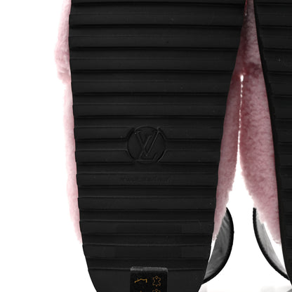 Louis Vuitton Shearling Paseo Sandals 38 Pink 6 of 8