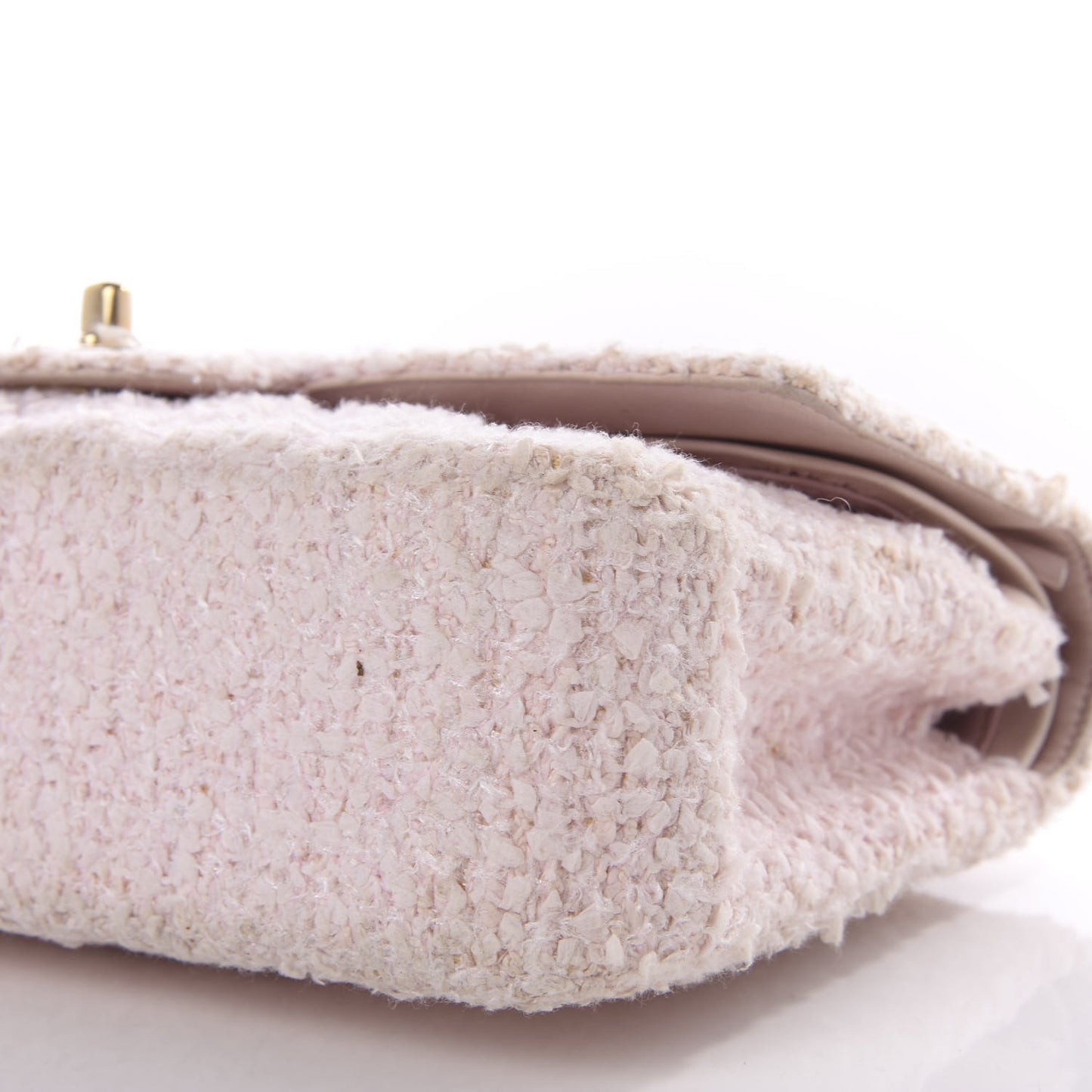 Tweed Medium Double Flap Pink