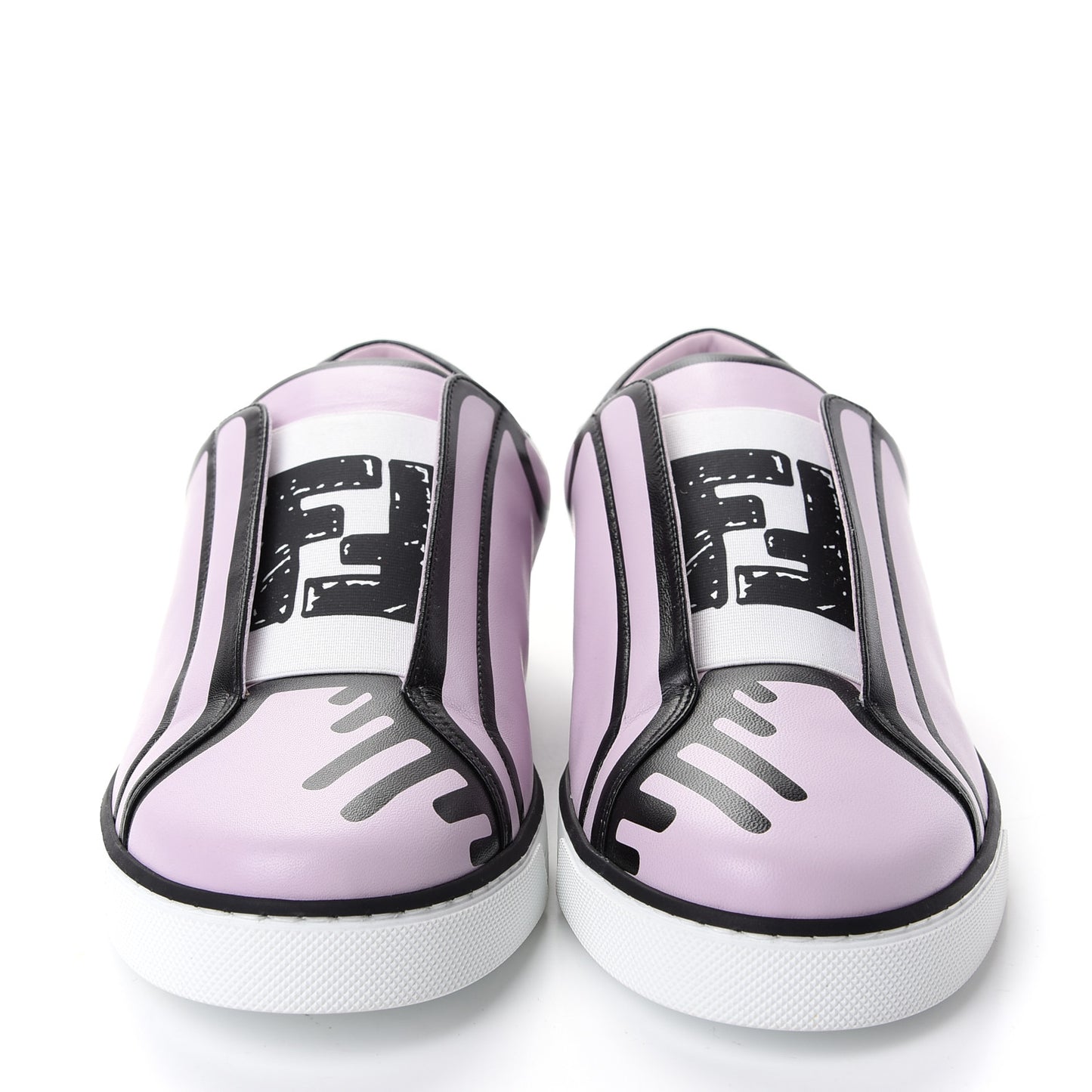 X JOSHUA VIDES Nappa Rockoclick Slip On Sneakers 41 Pink Xiloph White Black