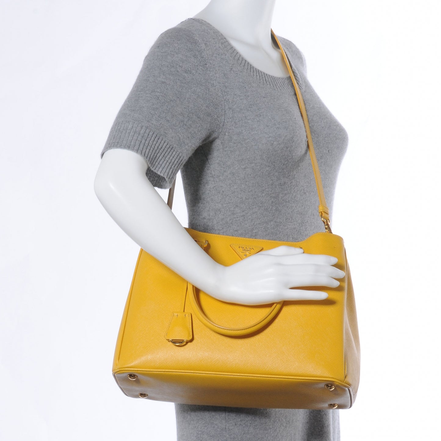 Saffiano Lux Medium Tote Mimosa