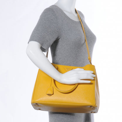 Prada Saffiano Lux Medium Tote Mimosa 2 of 10