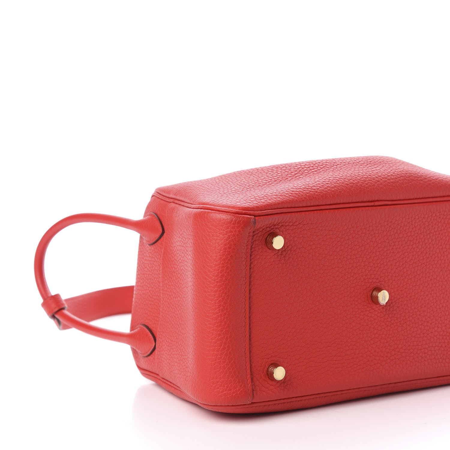 Hermes Taurillon Clemence Lindy 26 Rouge Tomate 8 of 10