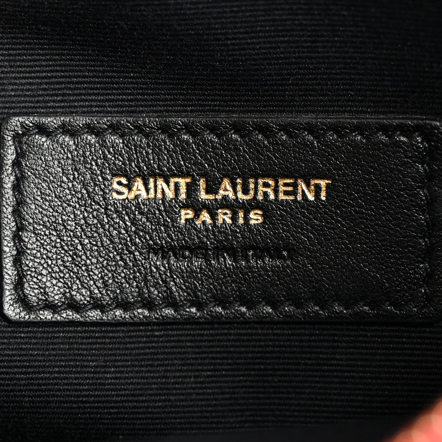 Saint Laurent Grain De Poudre Chevron Monogram Bill Pouch Rouge Eros 6 of 7