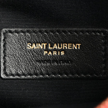 Saint Laurent Grain De Poudre Chevron Monogram Bill Pouch Rouge Eros 6 of 7