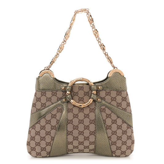 Monogram Bamboo Chain Tom Ford Shoulder Bag Metallic