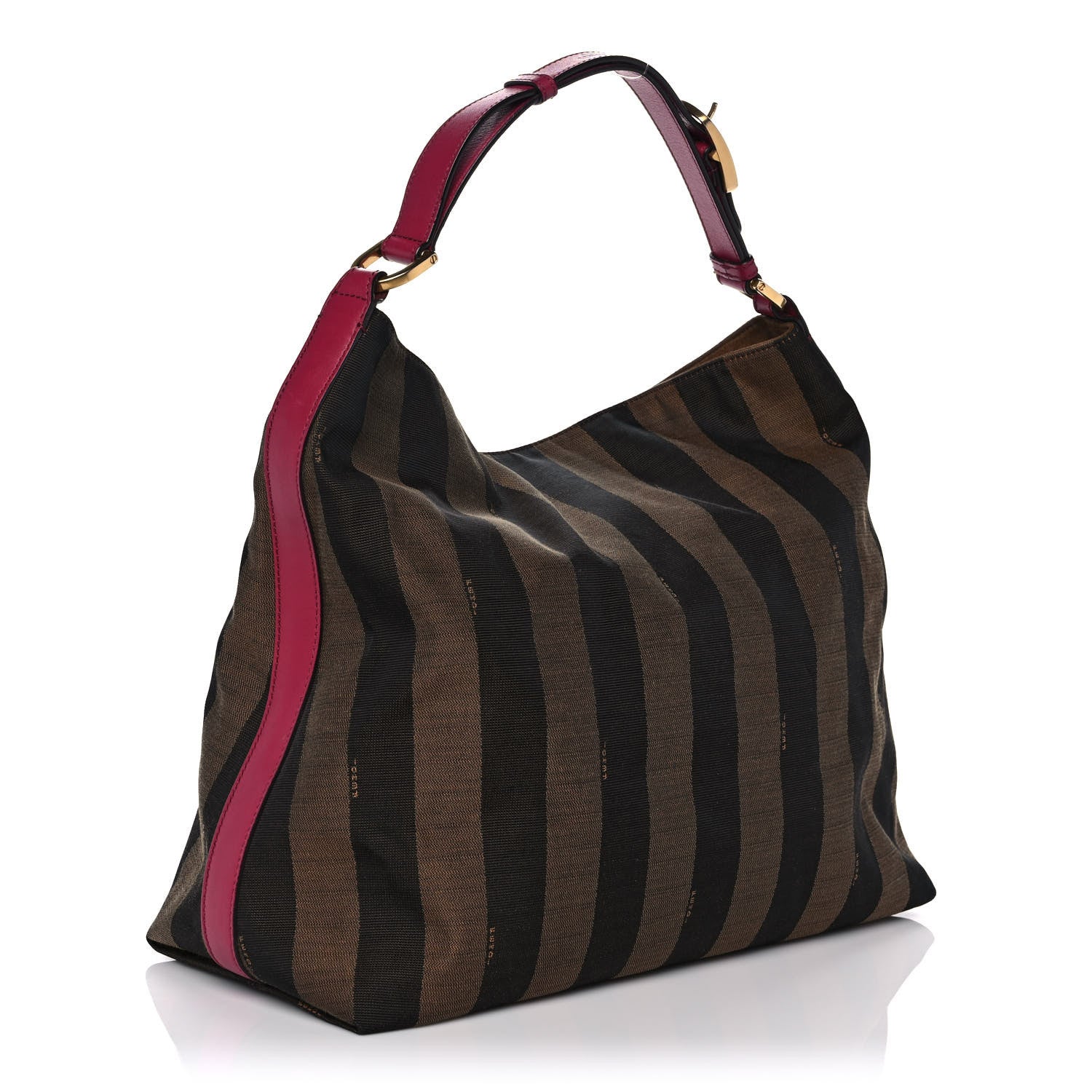 Fendi Pequin Vitello Large Hobo Tobacco Amarena 3 of 12