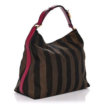 Fendi Pequin Vitello Large Hobo Tobacco Amarena 3 of 12