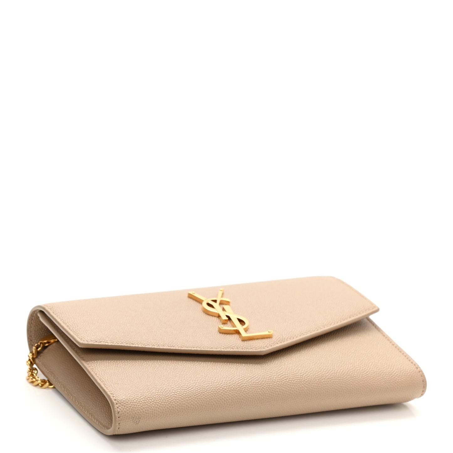 Grain De Poudre Monogram Uptown Chain Wallet Dark Beige