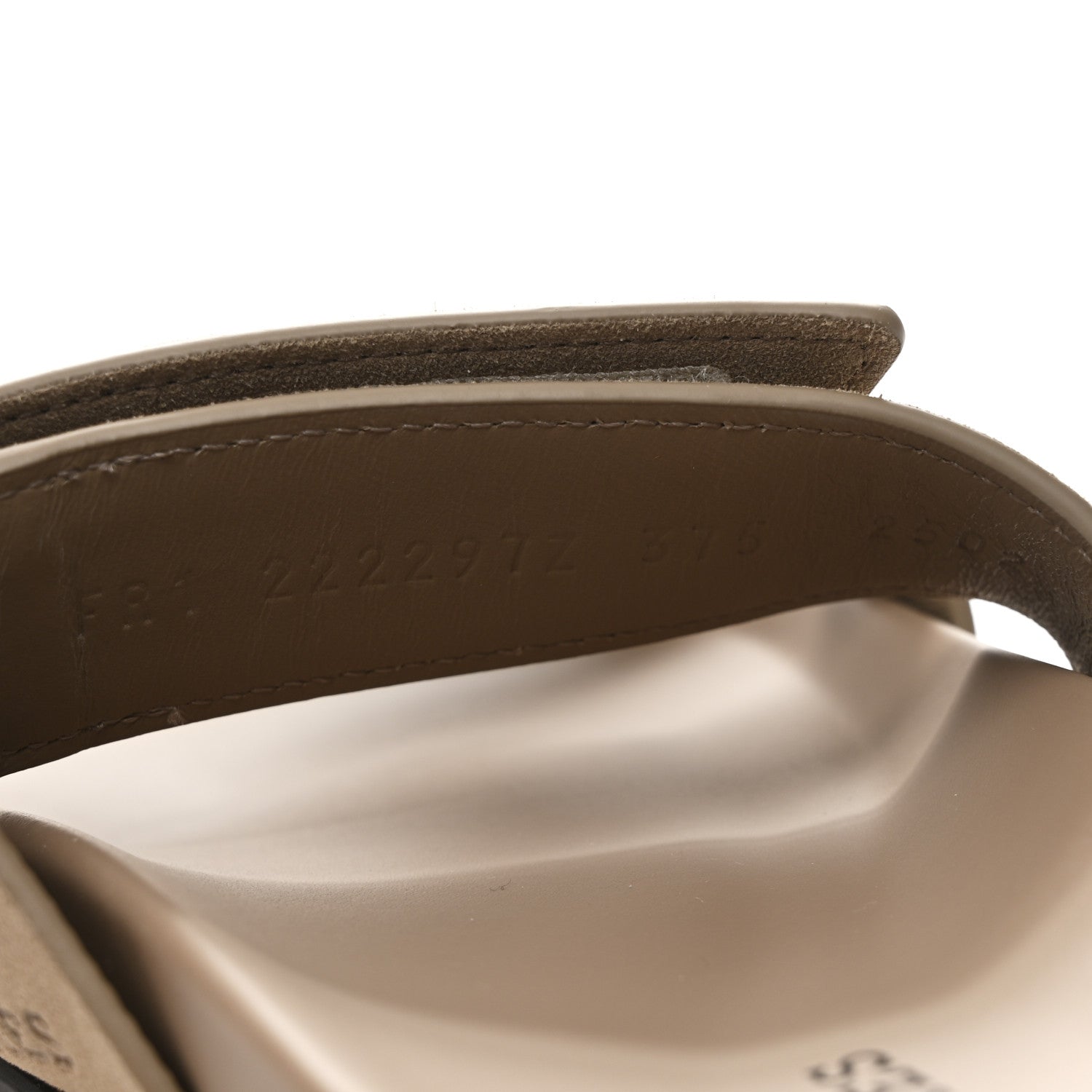 Hermes Suede Goatskin Womens Chypre Sandals 37.5 Beige Sable 9 of 10