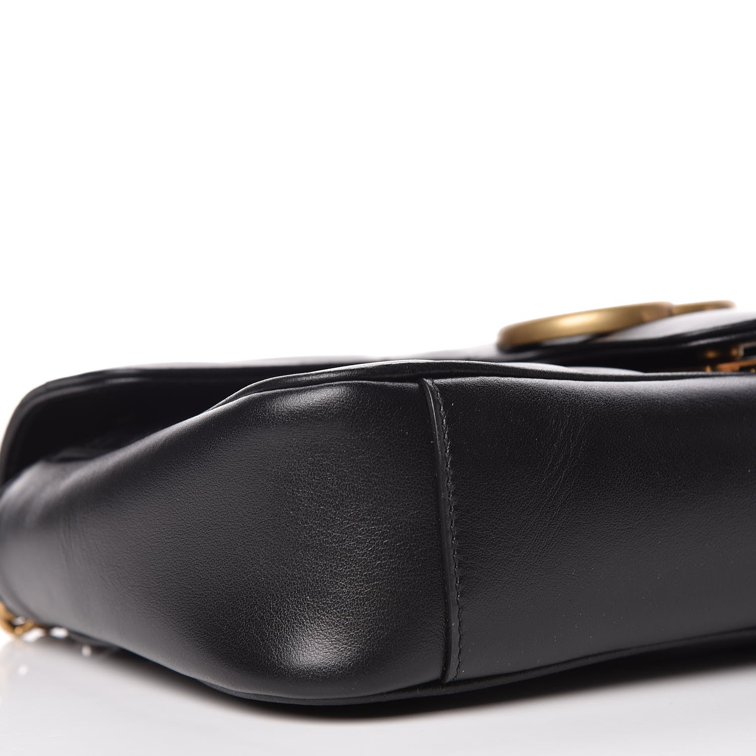 Gucci Calfskin Matelasse Small GG Marmont Shoulder Bag Black 8 of 9
