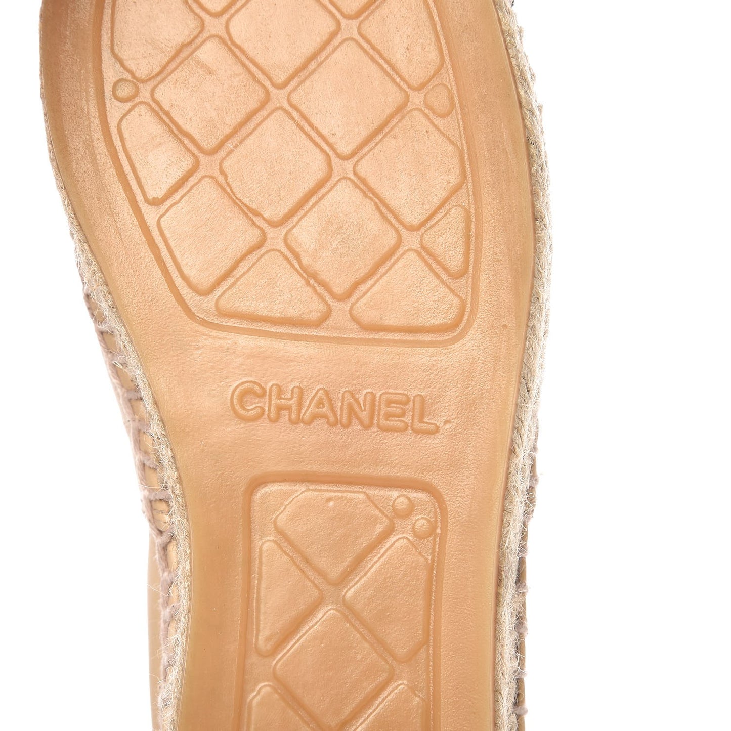 Lambskin CC Espadrilles 39 Beige Black