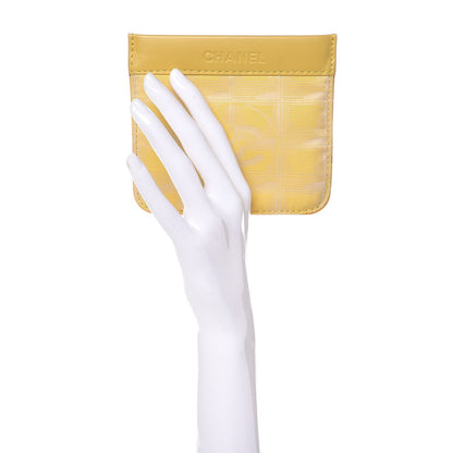 Chanel Nylon Travel Ligne Coin Pouch Yellow 2 of 7