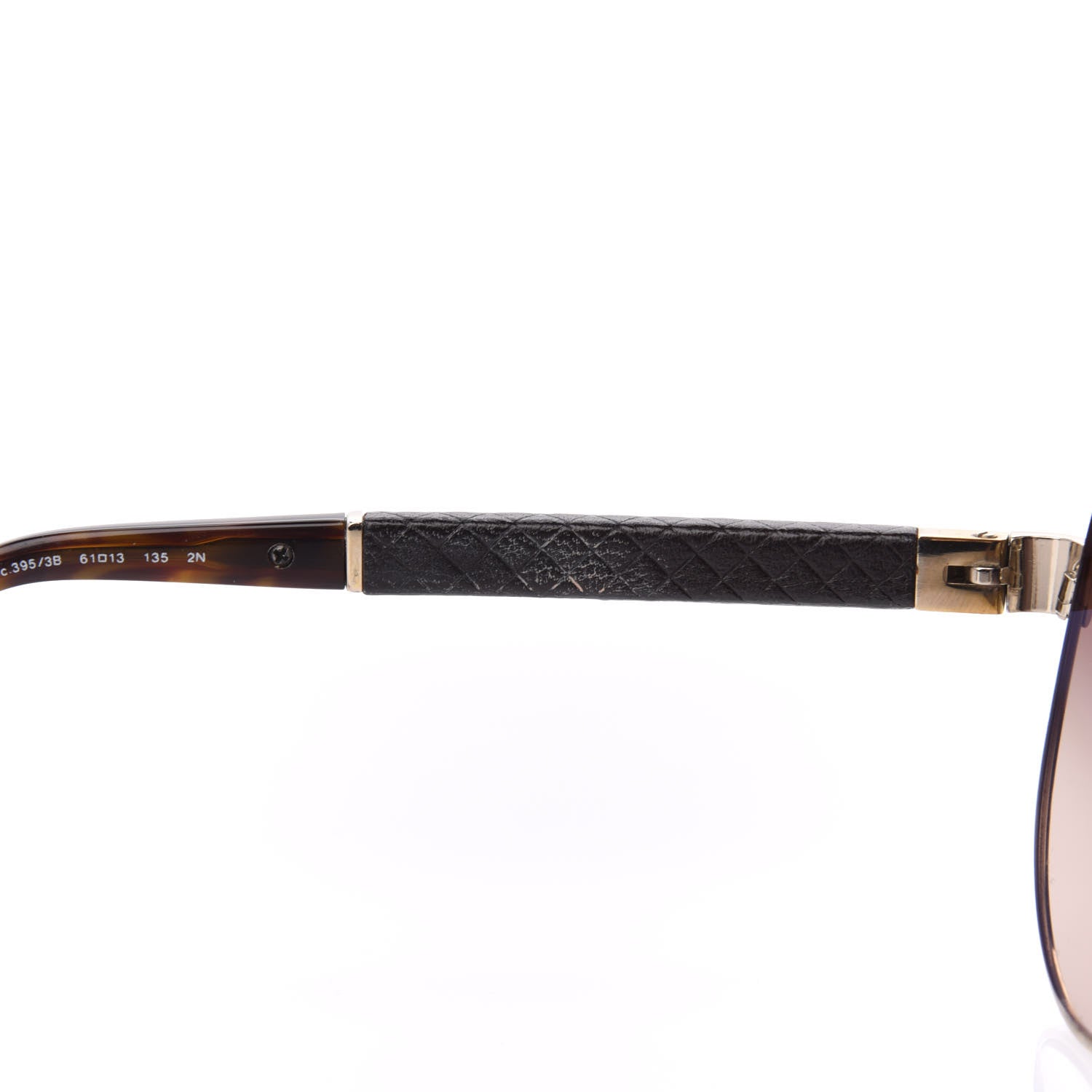 Chanel Lambskin Quilted CC Aviator Sunglasses 4195-Q Brown Gold 9 of 10