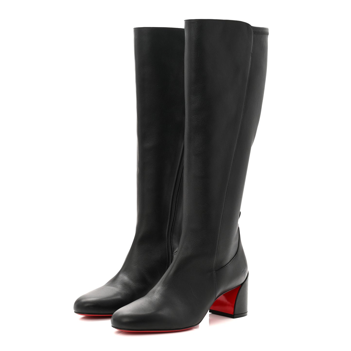 Calfskin Jane Botta 55 Knee High Boots 38 Black