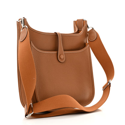 Hermes Taurillon Clemence Evelyne III PM Gold 3 of 13