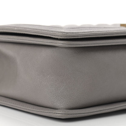 Chanel Caviar Quilted New Medium Boy Flap Grey 8 of 11
