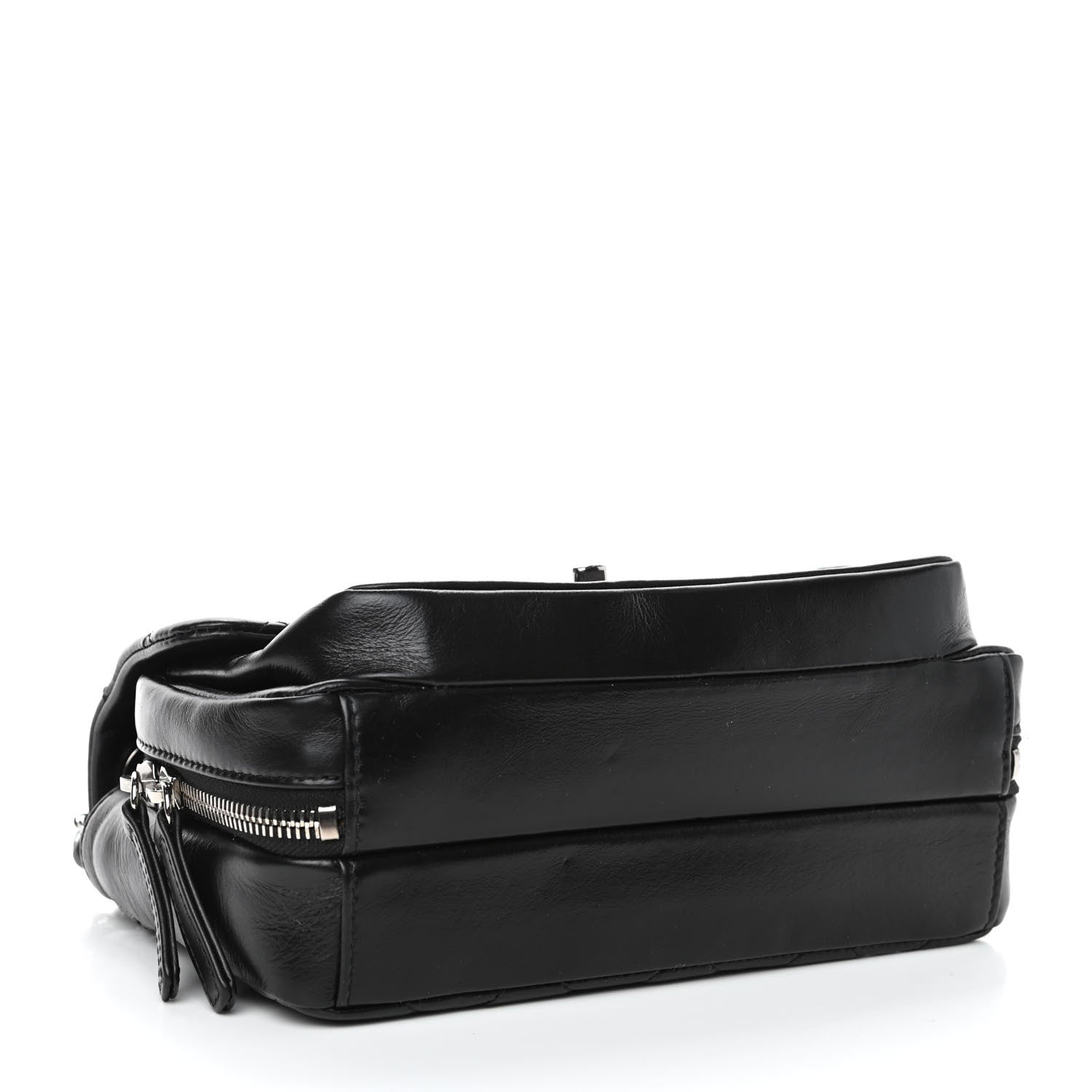 Chanel Aged Calfskin Quilted Express Zip Around Flap Black 3 of 4
