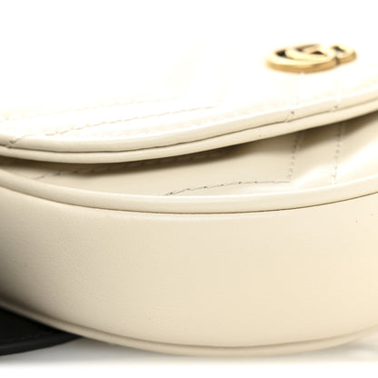 Gucci Calfskin Matelasse GG Marmont Multi Belt Bag 100 40 Black Mystic White 22 of 25