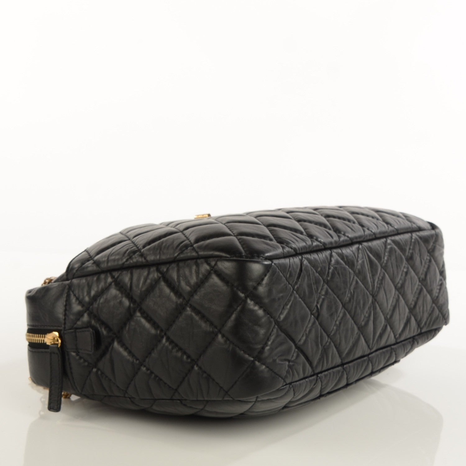 Chanel Aged Calfskin Quilted Large Reissue Camera Case Black 4 of 8