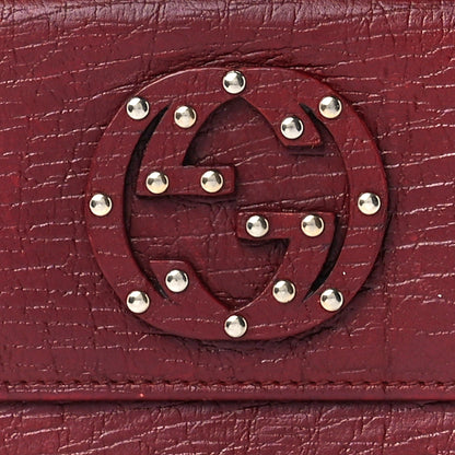 Gucci Calfskin Studded Soho Continental Wallet Red 10 of 13