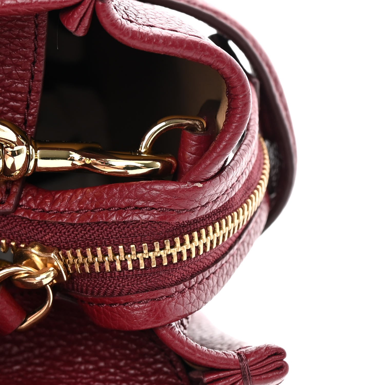 Marc Jacobs Grained Calfskin Small The Tote Bag Burgundy 14 of 15