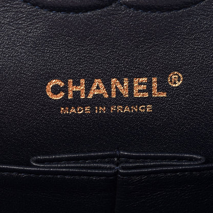 Chanel Lambskin Quilted Medium Double Flap Navy 6 of 10