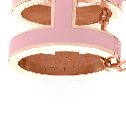 Hermes Lacquered Rose Gold Pop H Pendant Necklace Rose Dragee 6 of 8