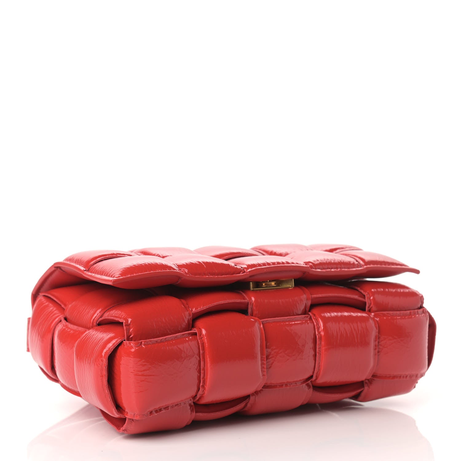 Bottega Veneta Textured Deerskin Maxi Intrecciato Padded Cassette Crossbody Bag Chili 4 of 9