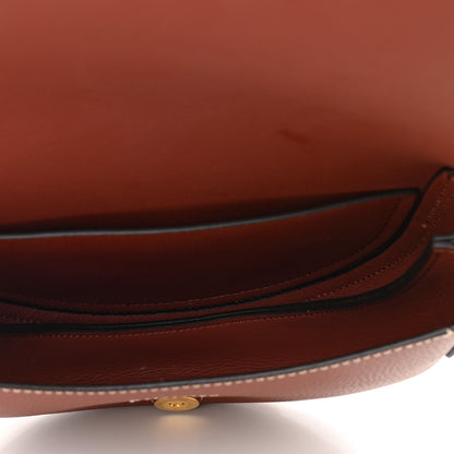 Chloe Grained Calfskin Small Darryl Saddle Crossbody Bag Sepia Brown 5 of 10