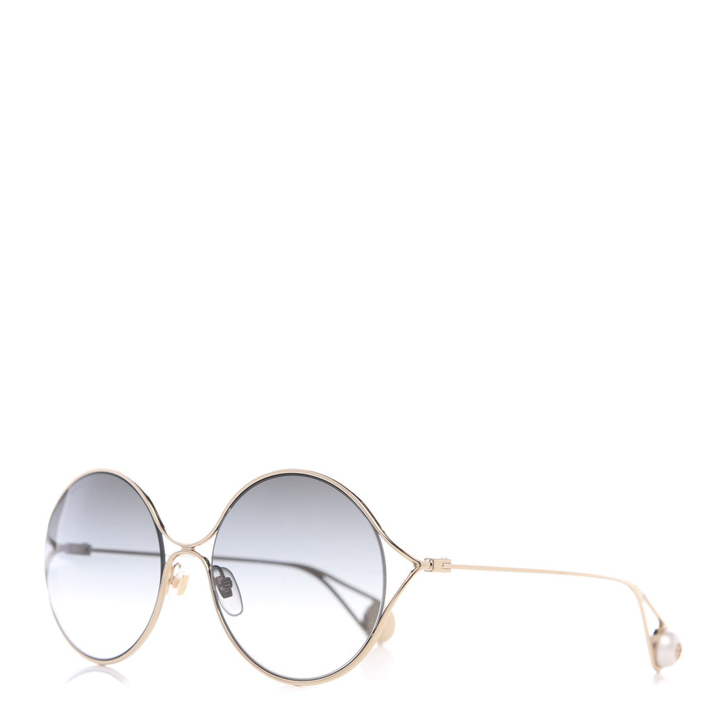 Round Pearl Tip Sunglasses GG0253S Gold