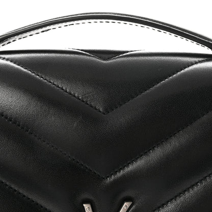 Saint Laurent Lambskin Chevron Quilted Large LouLou Black 7 of 9
