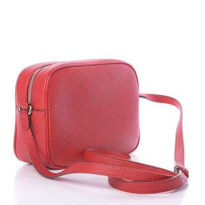 Gucci Pebbled Calfskin Small Soho Disco Bag Tabasco Red 3 of 14