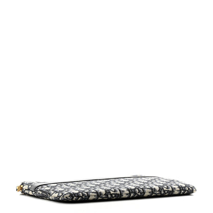 Christian Dior Oblique Pouch Clutch Blue 4 of 8