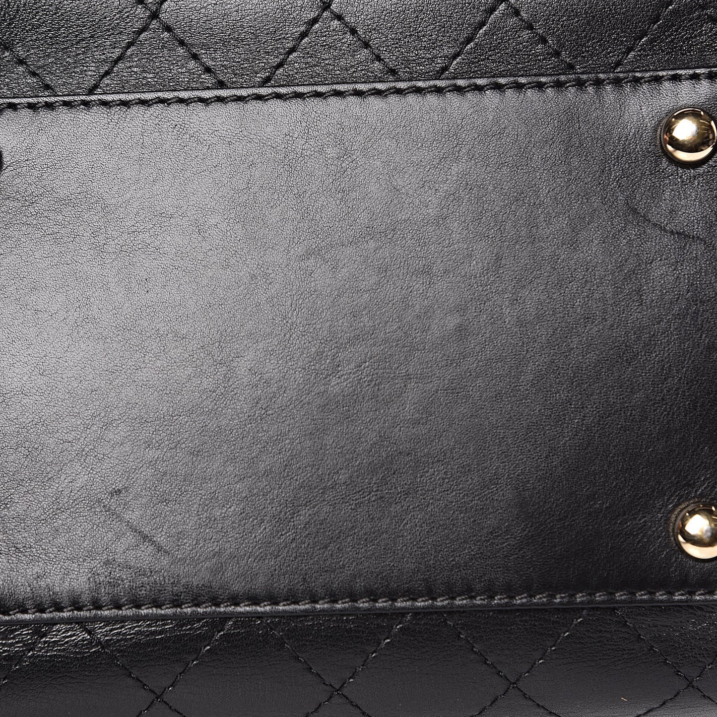 Calfskin Stitched Drawstring Bag Black