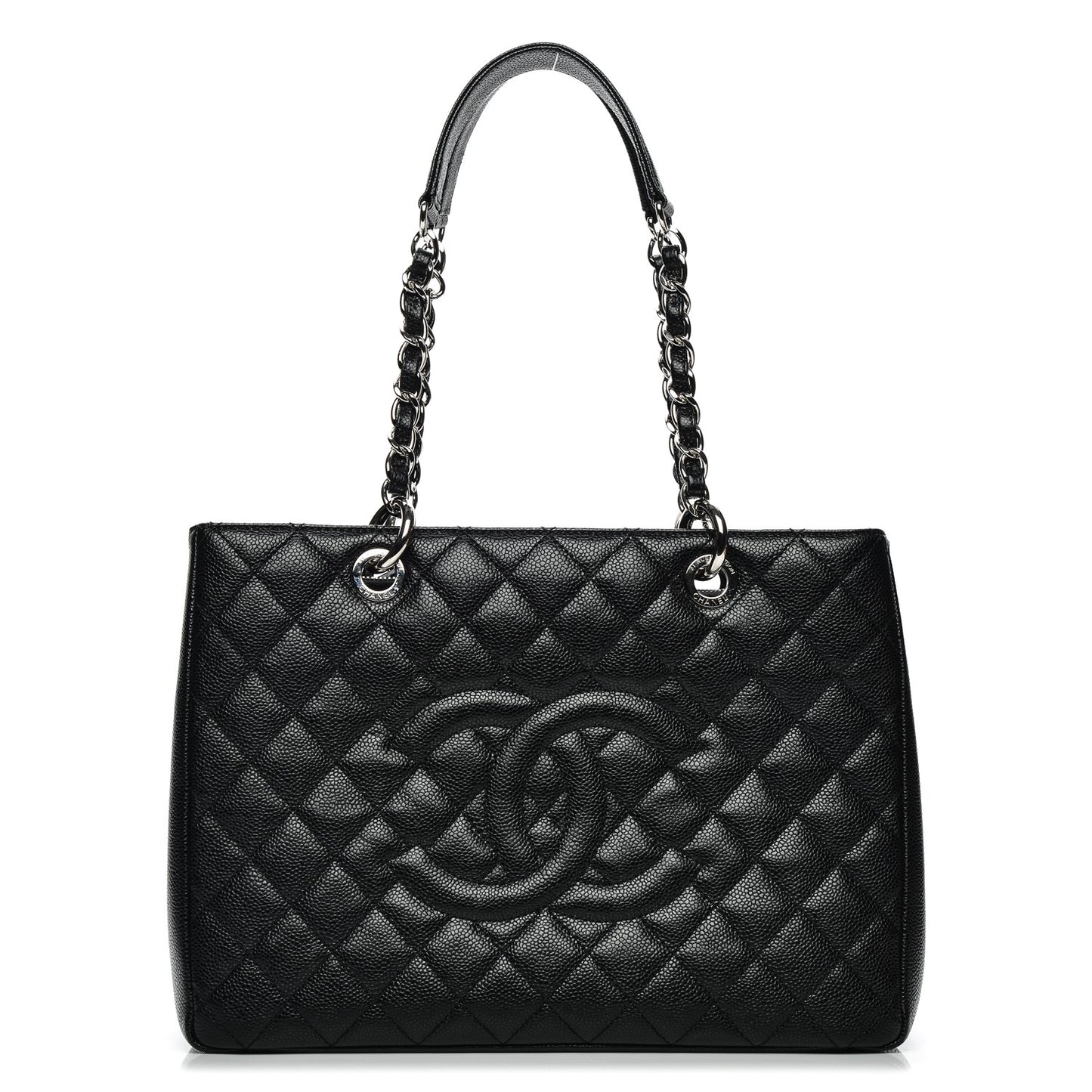 Caviar Quilted Grand Shopping Tote GST Black