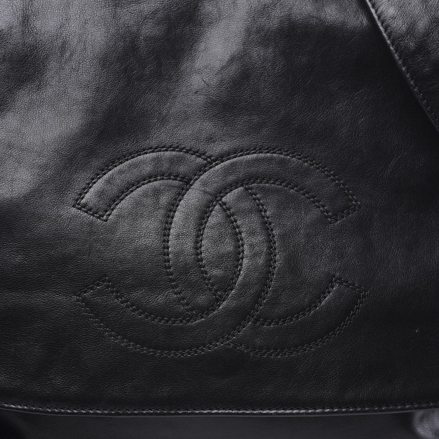 Lambskin CC Tassel Shoulder Bag Black