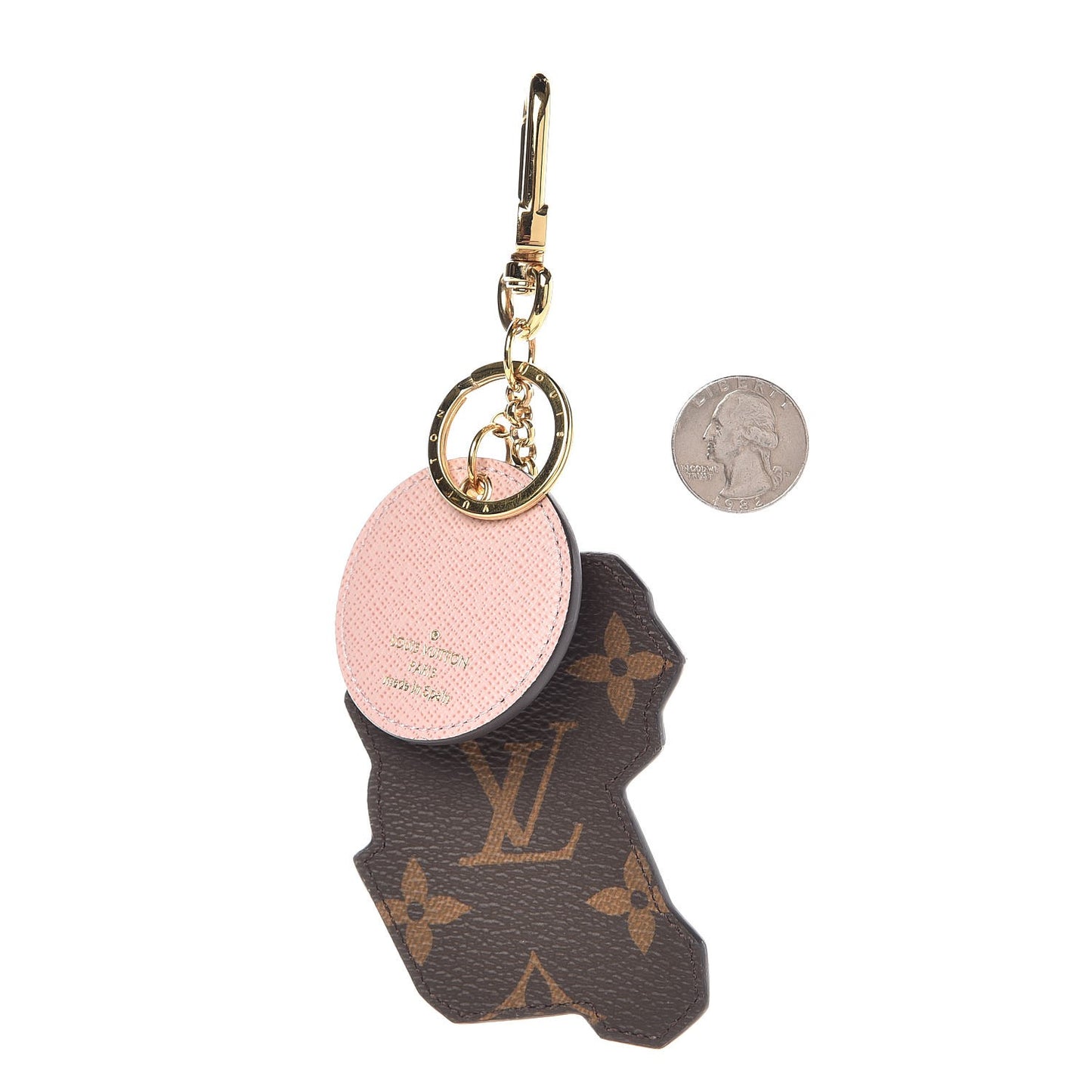 Calfskin Monogram World Tour Bag Charm Key Holder