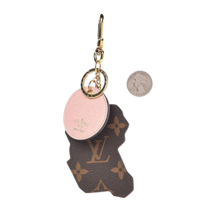 Louis Vuitton Calfskin Monogram World Tour Bag Charm Key Holder 2 of 2