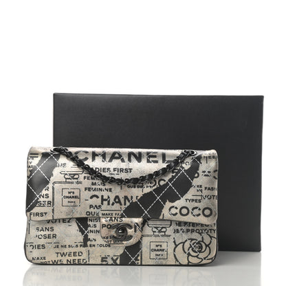 Chanel Lambskin Hand Painted Medium Double Flap Black 13 of 13