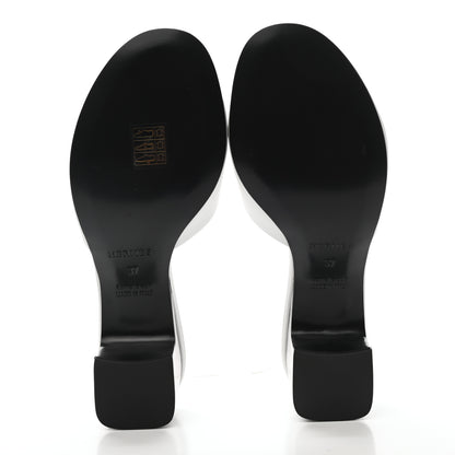 Hermes Calfskin Dreamy Sandals 37 White 5 of 9