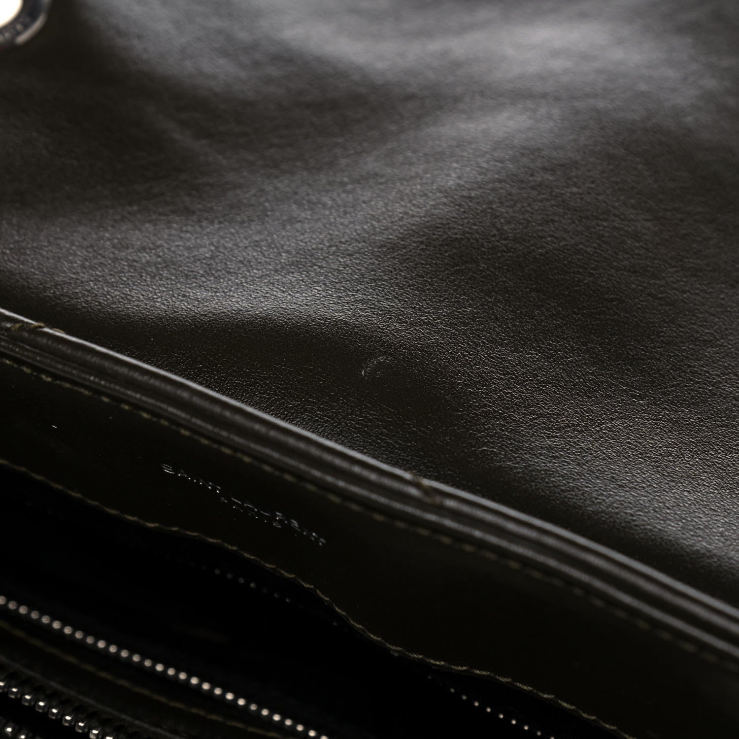 Saint Laurent Calfskin Y Quilted Monogram Medium Loulou Chain Satchel Kaki Fonce 14 of 14